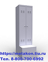Металлические шкафы для раздевалок и одежды шр-22L600 Т с тумбой в Ставрополе - stavropol.metakonrt.ru | фото